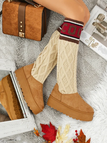 Visoki ženski snežni škornji z zgornjim delom Anane