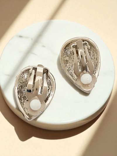 Royalfashion Ženski uhani na klipsno s kubičnim cirkonom