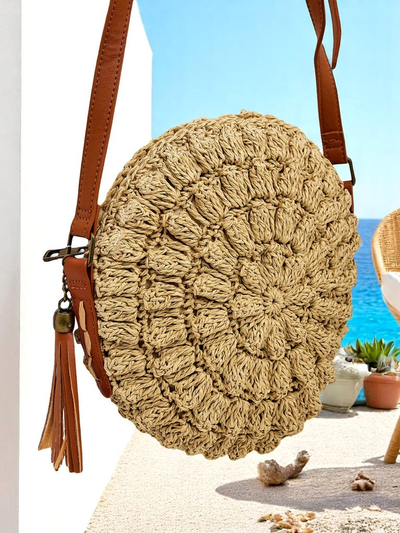 Royalfashion Mala slamnata ženska torbica Solea Mini