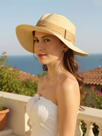 Royalfashion Ženski slamnik Trak Whisper