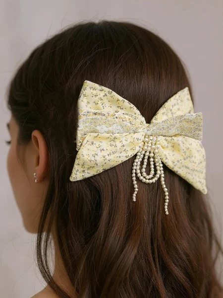 Royalfashion Sponka za lase z veliko pentljo
