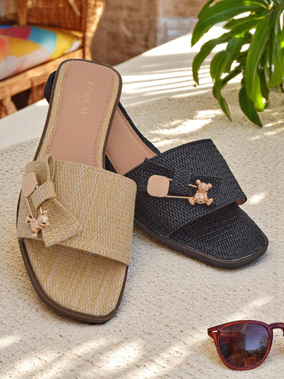 Royalfashion Ženske slamnate natikače Sandali Aurelia