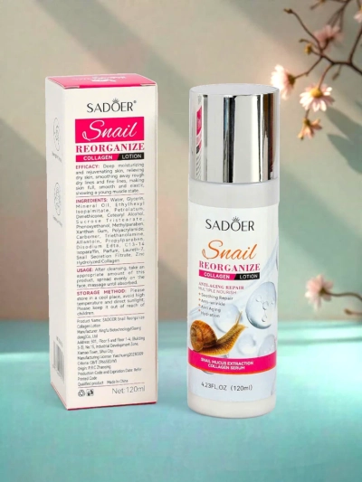 Pomirjajoča emulzija s kolagenom in izvlečkom polžje sluzi - proti gubam, pomirja