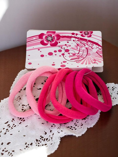 Royalfashion komplet 6 pisanih elastik za lase Colora