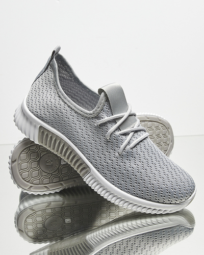 Royalfashion Szare damskie materiałowe buty sportowe Vobbu