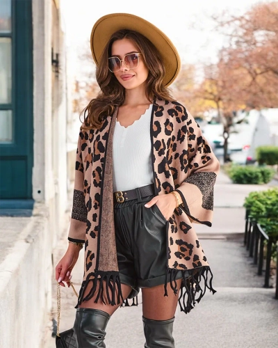 Royalfashion Ženski pončo s printom