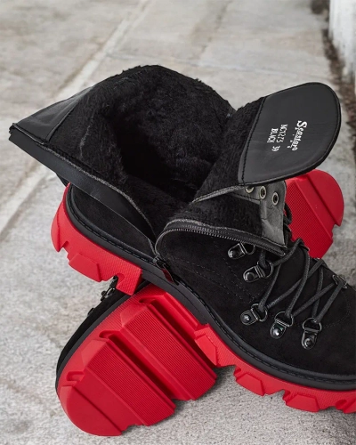 Royalfashion Ženski škornji z vezalkami Xorri