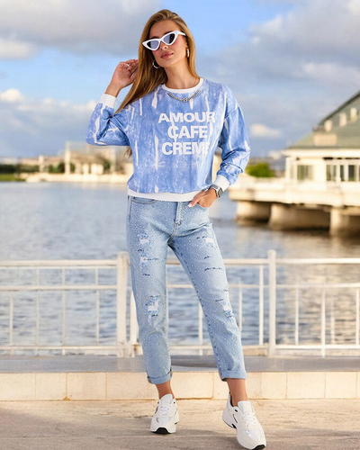 Royalfashion Ženska bombažna majica s tankim potiskom