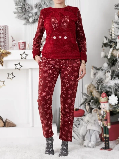 Royalfashion Ženske pižame z zajčkom, pletenina
