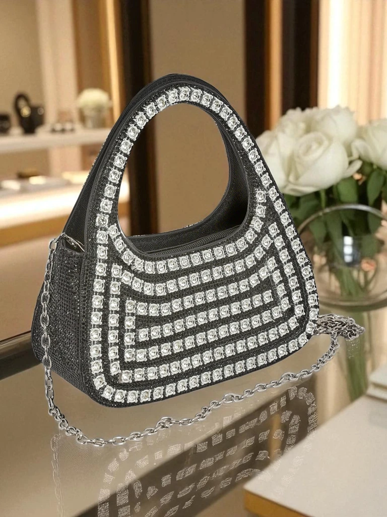 Royalfashion Ženska clutch torbica s cirkoni Myra Quill