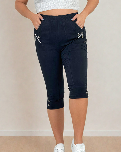 Royalfashion Ženske hlače iz blaga 7/8 PLUS SIZE