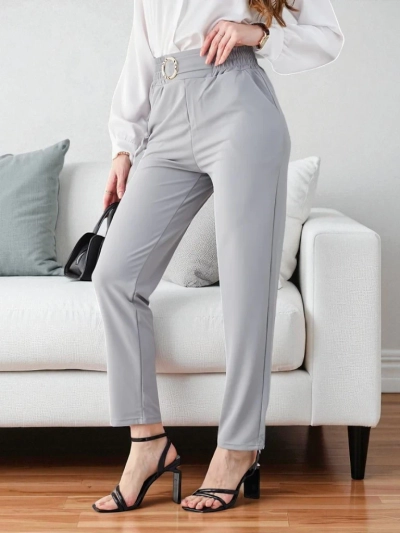 Hlače Eleganza Svetlo Sive