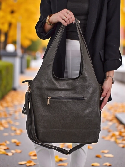 Velika ženska torbica shopper Crystal Haven iz eko usnja