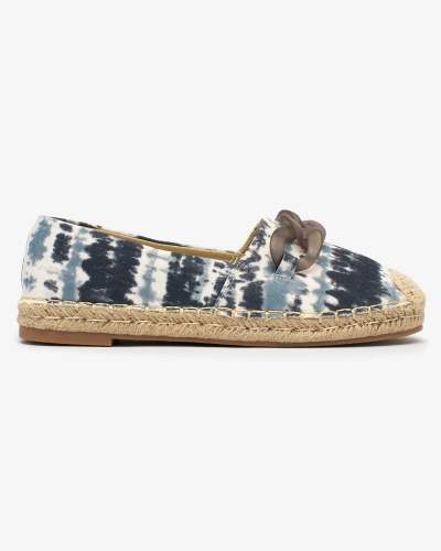 Royalfashion Czarne espadryle damskie z printem Serffio