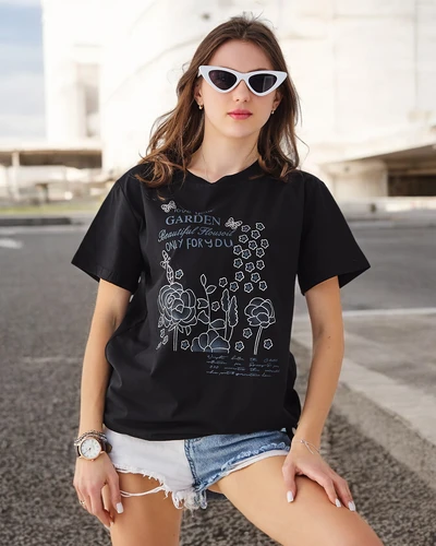 Royalfashion Ženska bombažna bluzo z napisom