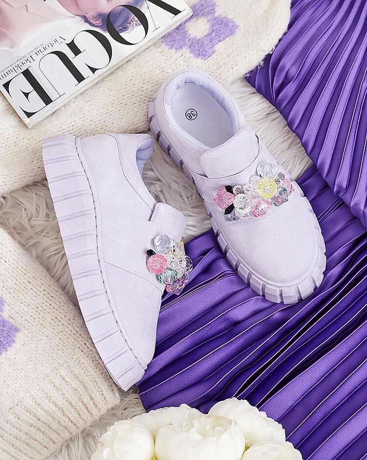 Royalfashion Športni polpravi čevlji z barvnimi kamni Resinello