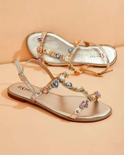 Royalfashion Ženski sandali Selina s cirkoni