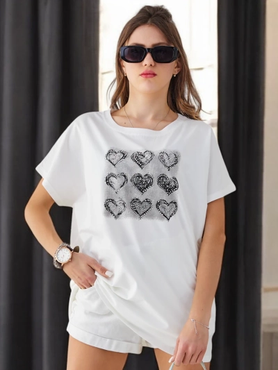 Royalfashion Ženska bombažna majica Zelo veliko src