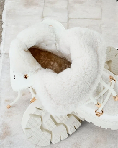 Royalfashion Lozin ženski snežni škornji z vezalkami