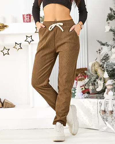 Royalfashion Topli ženski veliki veličine slatke pantalone