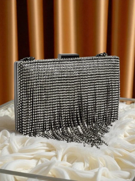 Royalfashion Ženska clutch torbica s cirkoni Frendello