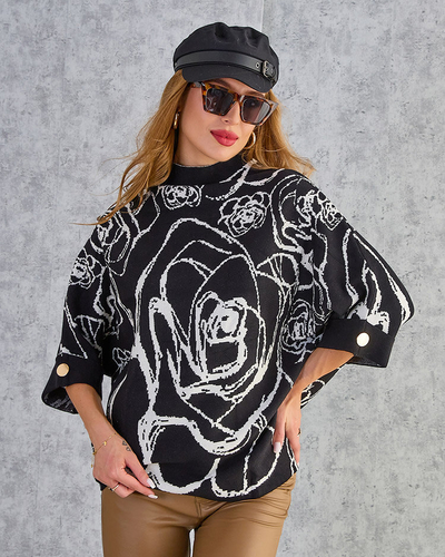 Royalfashion Ženski pulover s tankim potiskom