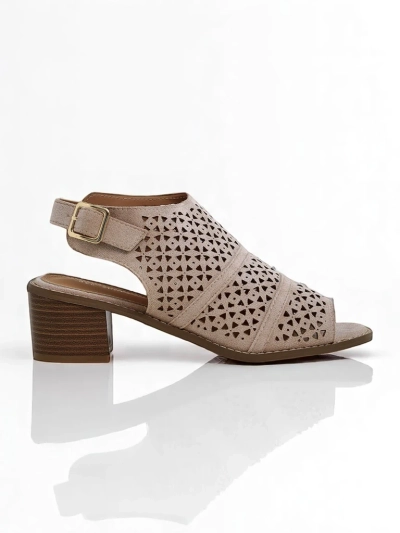 Royalfashion Ženski sandali s peto z zračnim vzorcem Elira