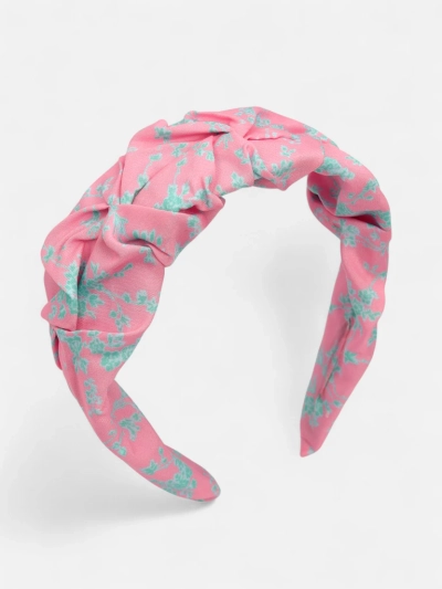 Royalfashion Naglavna preveza za lase z nabiranjem in potiskom