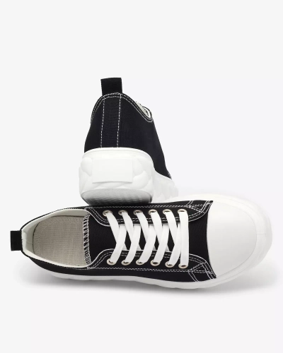 Royalfashion Czarne damskie trampki Merija