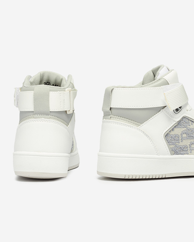 Royalfashion Białe damskie wysokie sneakersy sportowe Xosa