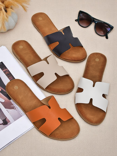 Royalfashion Ženski natikači z ravnim podplatom Priložnostni slog