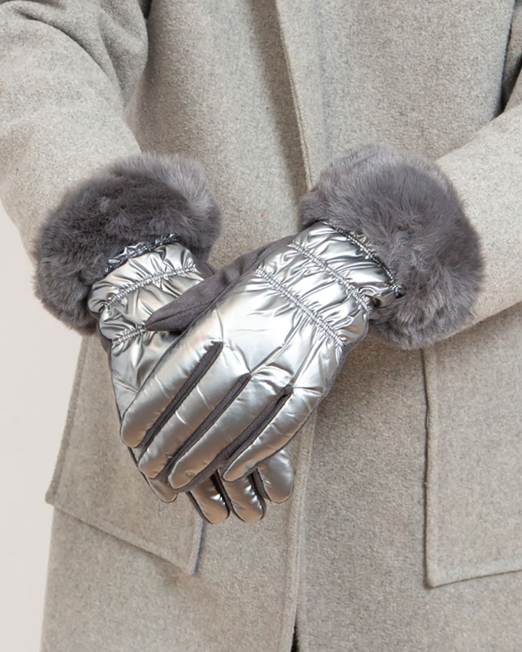 Royalfashion Ženske črne rokavice