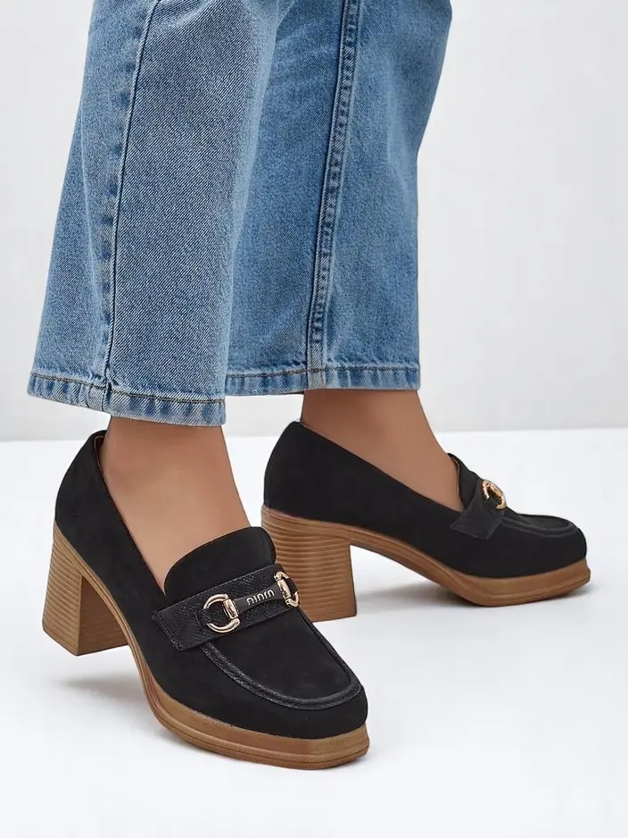 Royalfashion ženski loaferji z blok peto Apareus