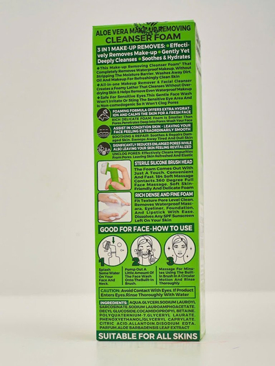 Čistilna in vlažilna pena za obraz z aloe vero in krtačko