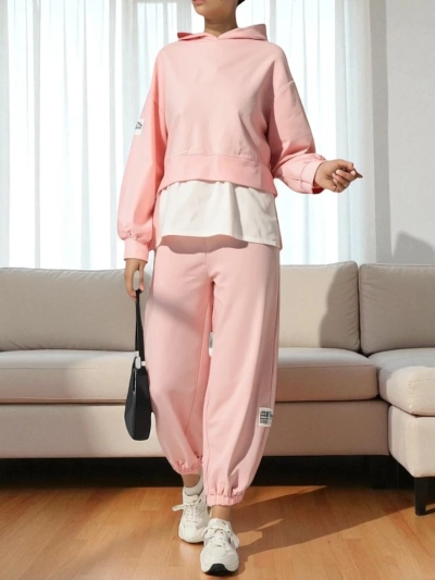 Royalfashion Ženski bombažni set z vložkom podobnim srajci