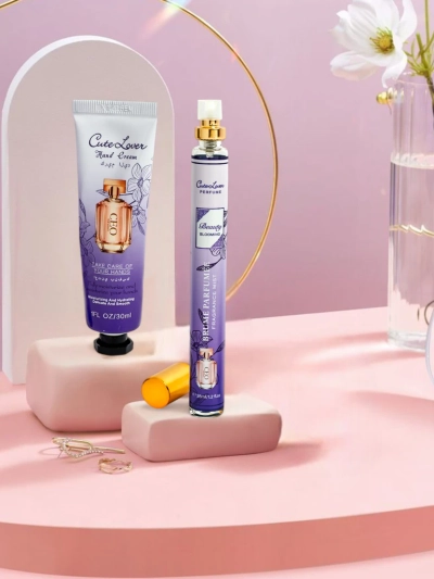 Komplet CaleoLuna Blooming – Krema za roke in parfumi, 30 ml, 35 ml