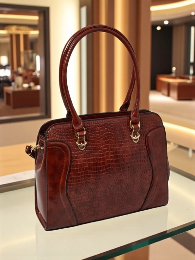 Dámska shopper kabelka z ekokože s reliéfom Iron Lace