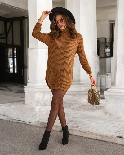 Royalfashion Daljši ženski pulover z rolojem