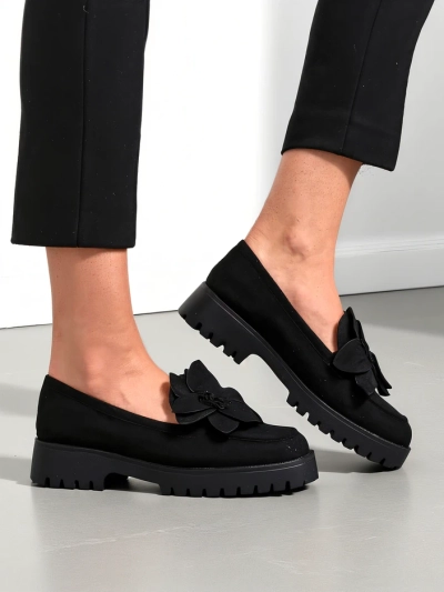 Royalfashion ekološki nobučeni ženski mokasini s cvijetom Floverse