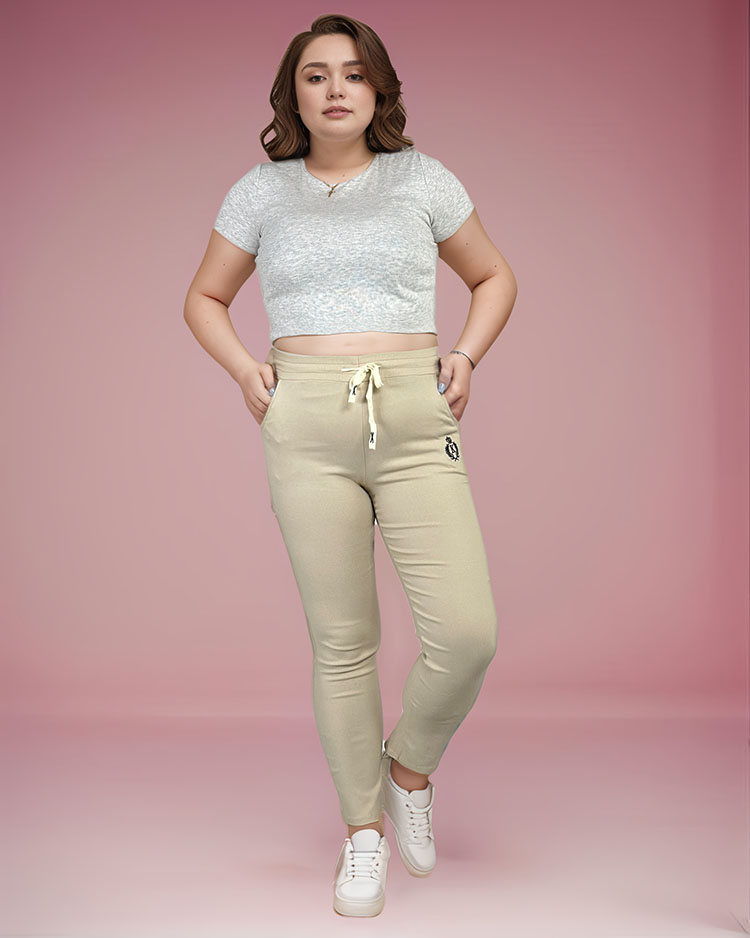 Royalfashion Ženske hlače iz blaga PLUS SIZE