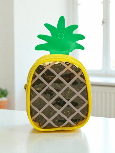 Royalfashion Večbarvne silikonske gumice za lase Ananas