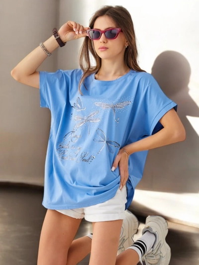 Royalfashion Ženska bombažna majica s potiskom