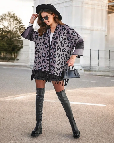 Royalfashion Ženski pončo s printom