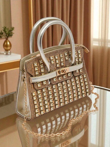 Royalfashion Ženska clutch torbica s cirkoni Seren Voux