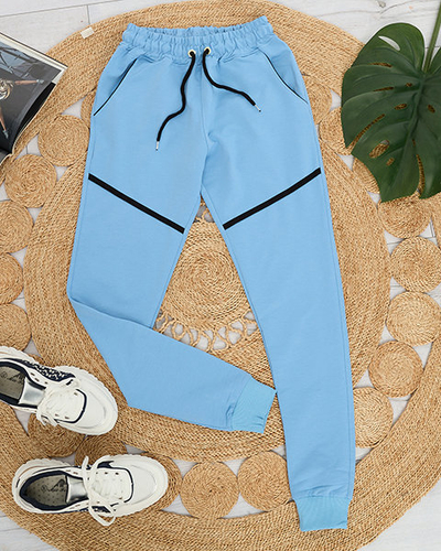 Royalfashion Damskie spodnie dresowe w kolorze niebieskim