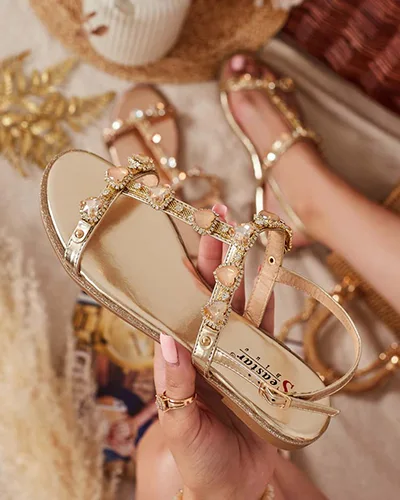 Royalfashion Ženski sandali Selina s cirkoni