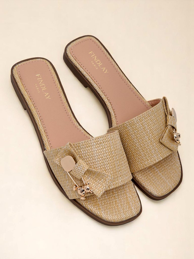 Royalfashion Ženske slamnate natikače Sandali Aurelia