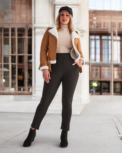 Royalfashion Ženske izolirane hlače tregings PLUS SIZE