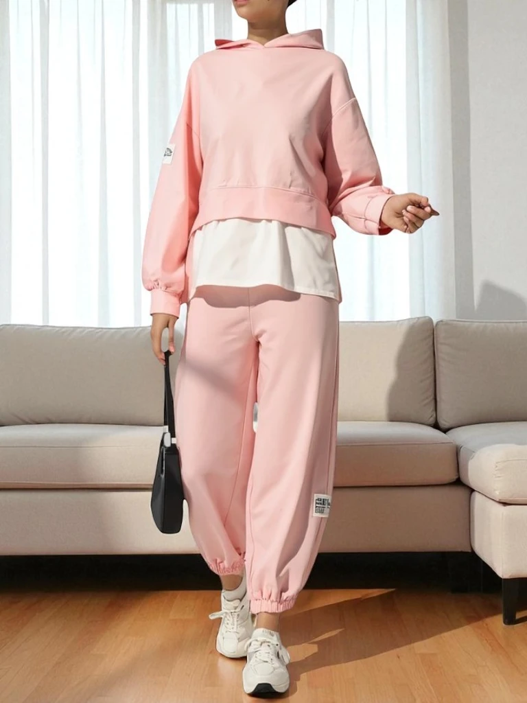 Royalfashion Ženski bombažni set z vložkom podobnim srajci