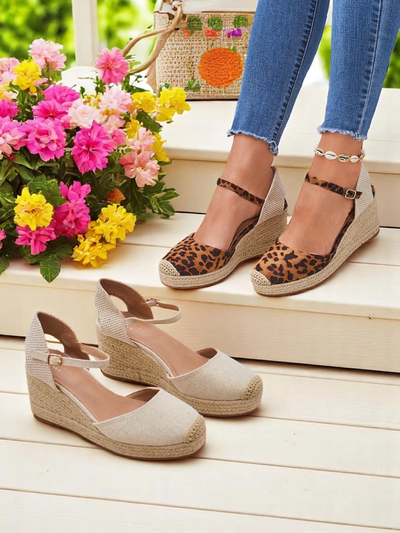 Aurelia Leopard Polne pete Royalfashion ženske eko usnje camel
